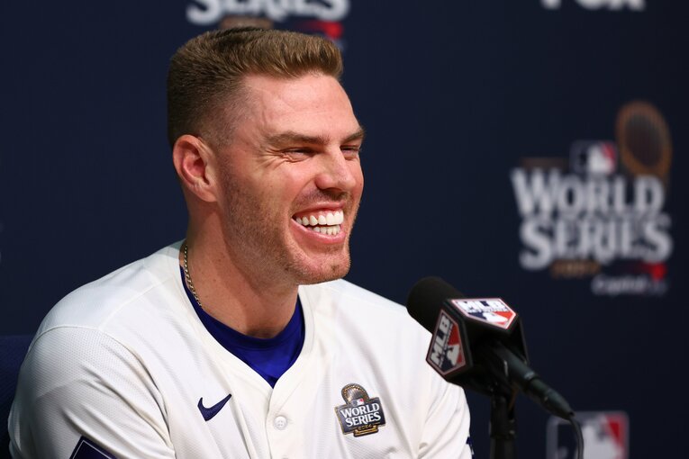 会見中には満面の笑みを浮かべる場面もあった　©Getty Images