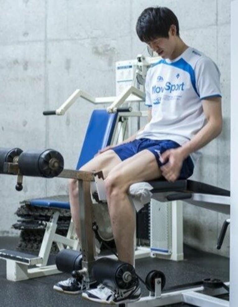 中央大時代の筋トレ風景（2015年）©Takuya Sugiyama