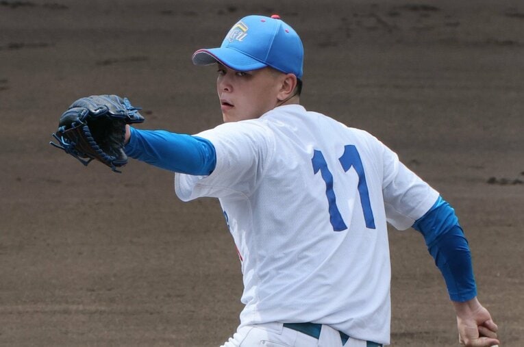 中日からドラフト1位指名を受けた青学大の中西聖輝。智弁和歌山高校時代にはあのレジェンドから指導も ／ photograph by Shigeki Yamamoto