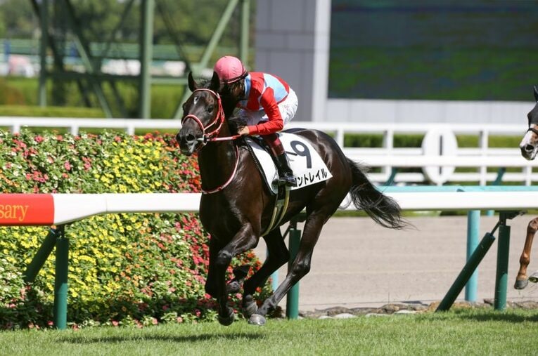 新馬戦勝利時のコントレイル ／ photograph by Eiichi Yamane/AFLO