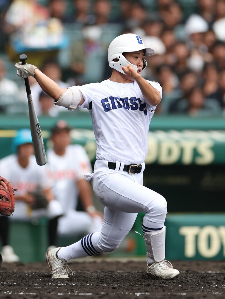 【6】3年ぶりの出場となった県立岐阜商。1回戦では日大山形に勝利。公立6校の初戦戦績は3勝3敗に　©JIJI PRESS
