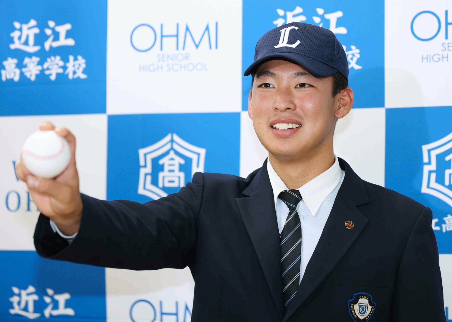 ライオンズから5位指名を受けて　©︎JIJI PRESS