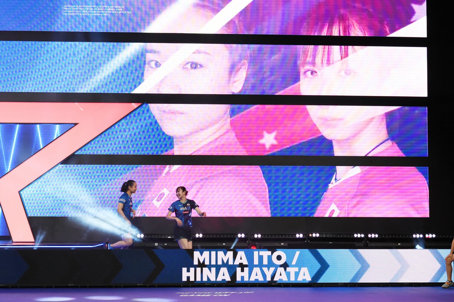 ペア復活を喜んだ伊藤美誠と早田ひな　©Itaru Chiba