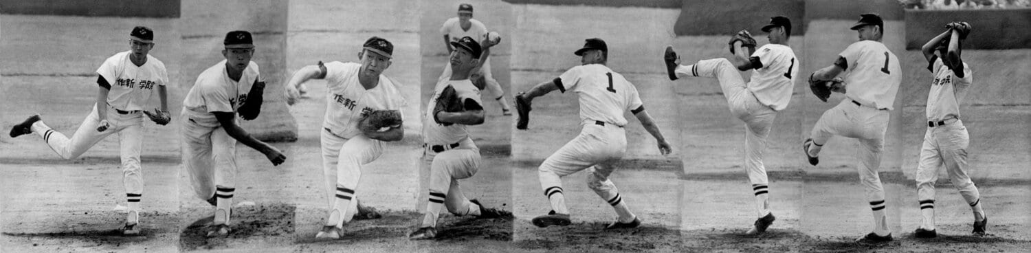 江川卓の投球フォーム（1973年の栃木大会） ©KYODO