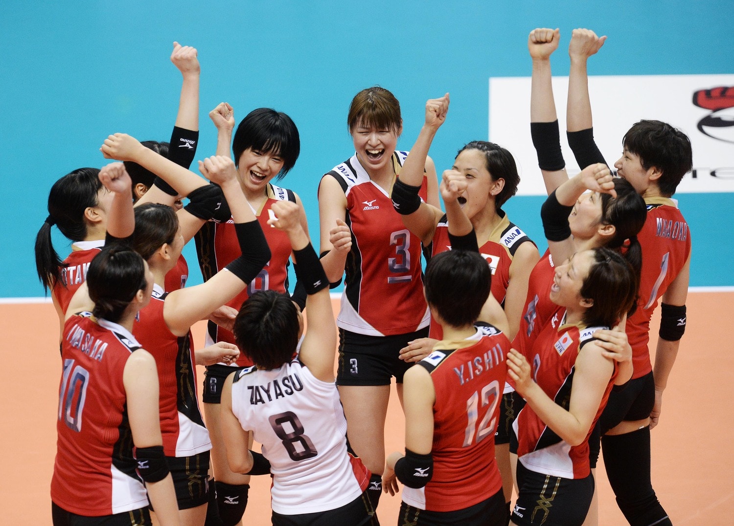 2013年ワールドグランプリ。春高バレー決勝を戦った同い年の大竹果歩や1つ年下の宮下遥らがメンバー入りしていた　©︎Getty Images