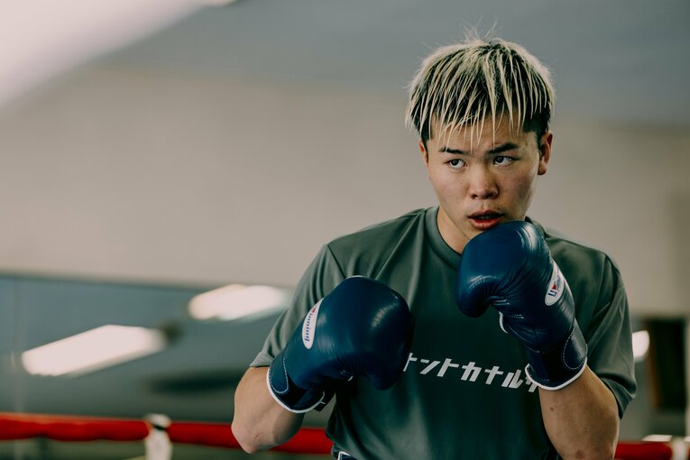 那須川天心のミット打ち（2024年5月撮影）©Kiichi Matsumoto