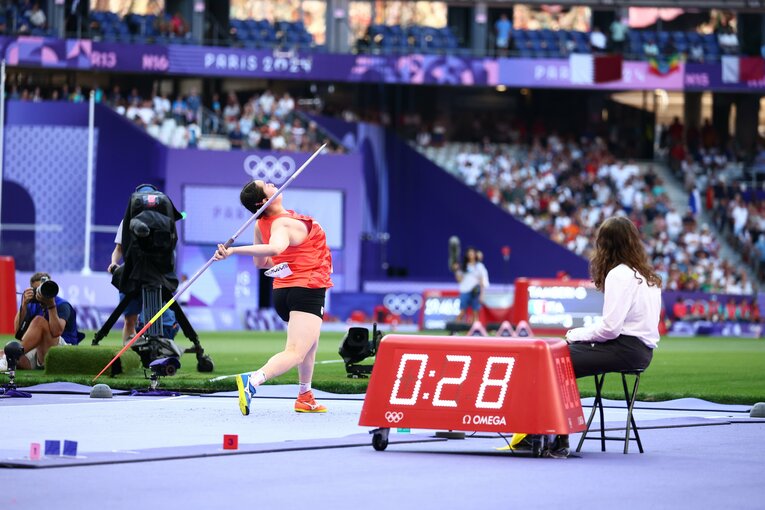 北口榛花の投擲フォーム（4枚目／全7枚）©Ryosuke Menju/JMPA