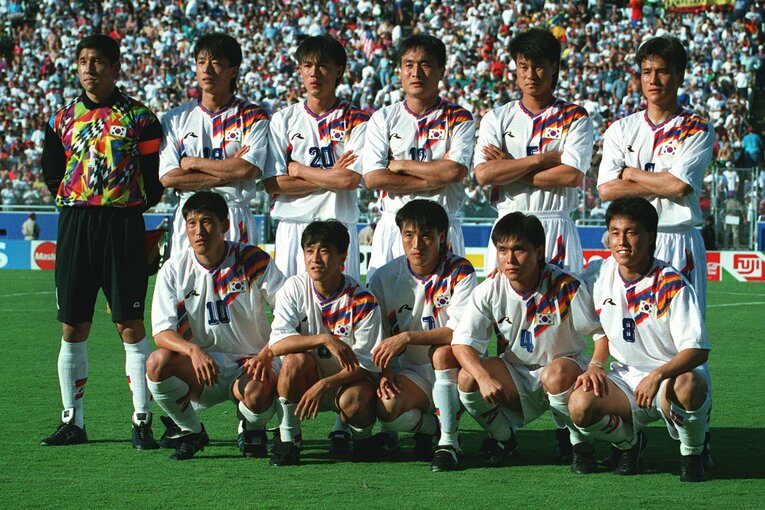 1994年アメリカW杯に出場した韓国代表メンバー　©︎Getty Images