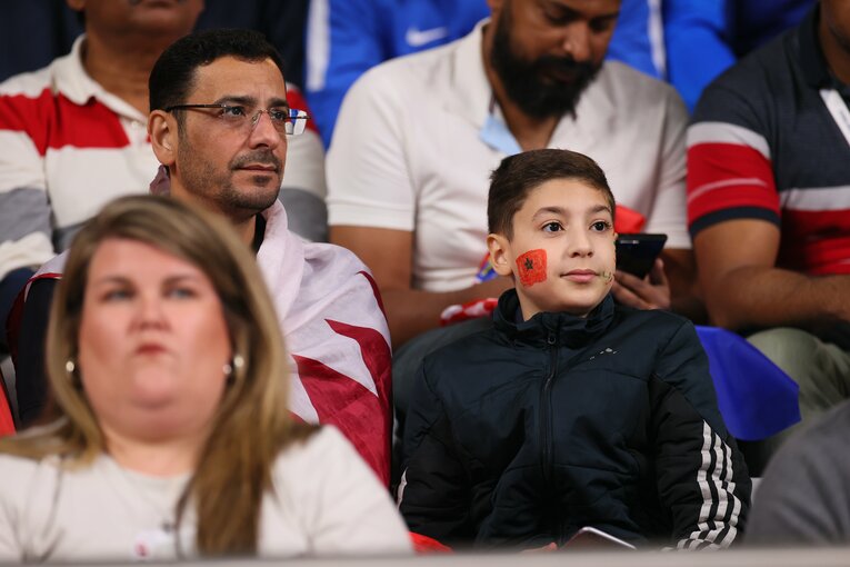 モロッコ代表のサポーター　©Kaoru Watanabe／JMPA