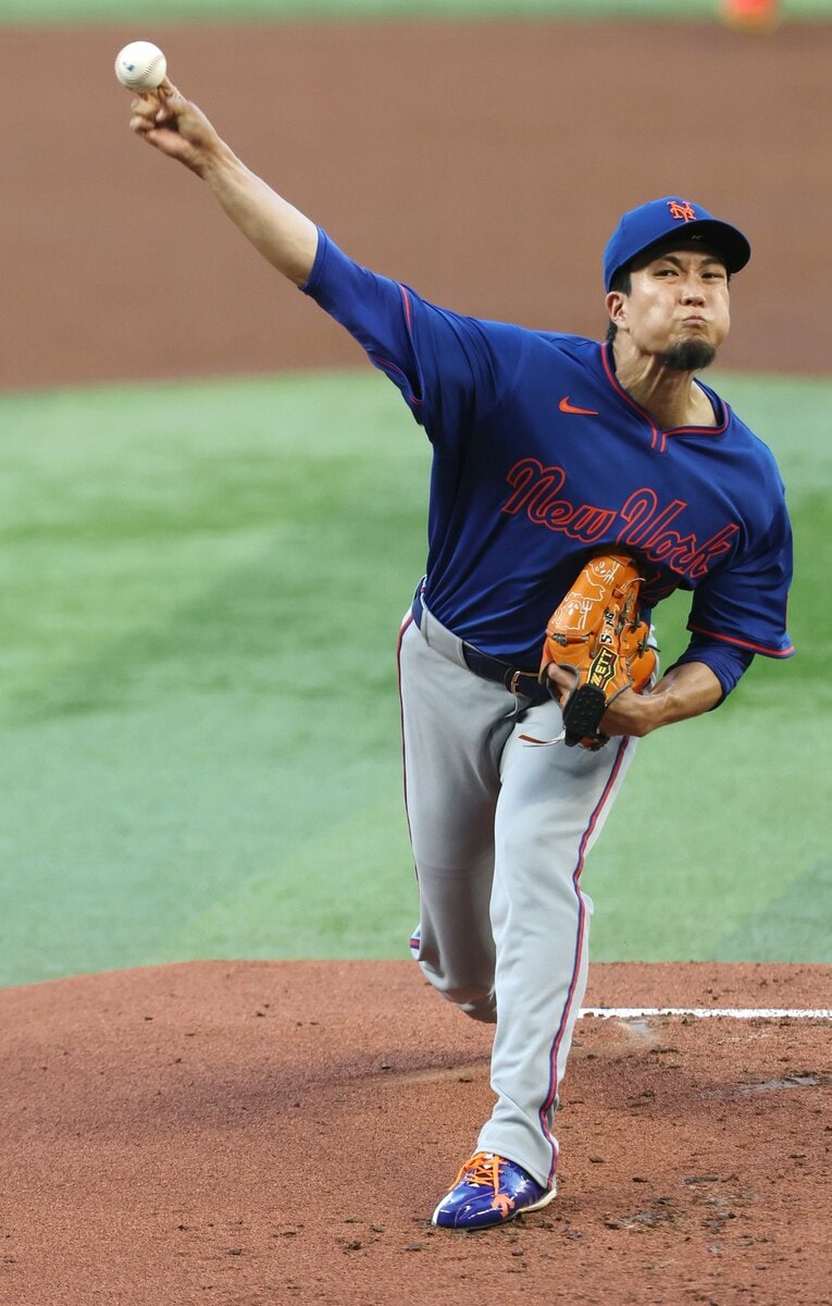 “伝家の宝刀”お化けフォークは健在だが、更なる進化の兆しが？　©JIJI PRESS