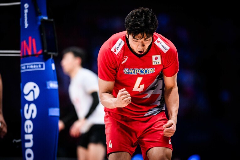 宮浦健人（VNL準々決勝カナダ戦）©︎Volleyball World