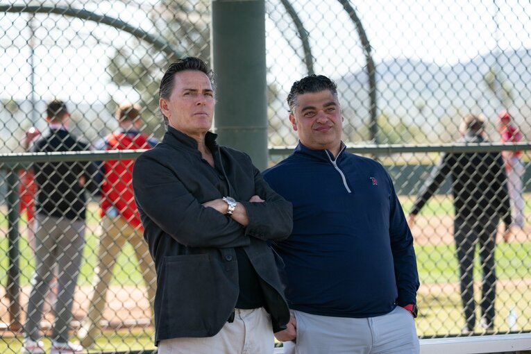 大谷の代理人を務めるネズ・バレロ氏（左）とミナシアンGM　©Nanae Suzuki