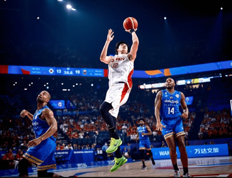 W杯ベネズエラ戦の渡邊雄太　©FIBA