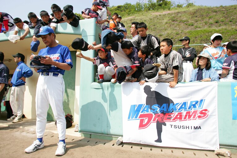 2005年、プロ野球OBで構成される市民球団「まさかりドリームス」にて　©BUNGEISHUNJU