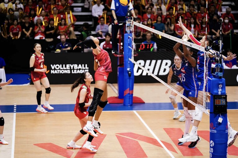 宮部藍梨（VNLフランス戦）©︎Volleyball World
