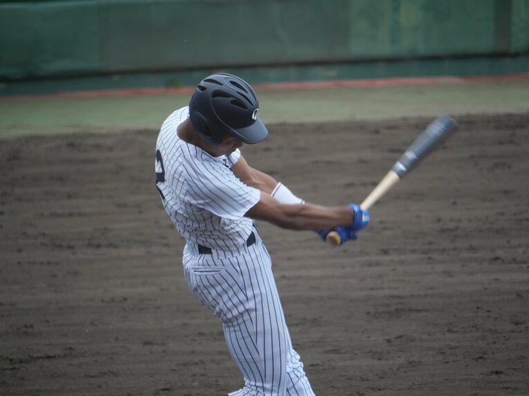 強肩強打の外野手として高い身体能力が評価されるエドポロ・ケイン（大阪学院大）　©PPAB-lab.