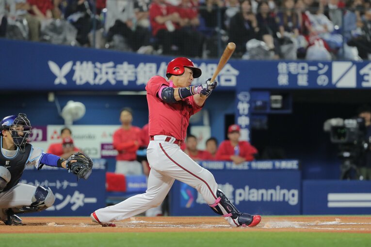 5月24日のDeNA戦では3シーズンぶりの本塁打を放った　©JIJI PRESS