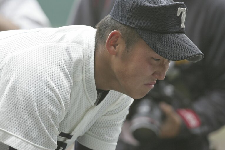 第78回センバツで負けて“号泣”する大阪桐蔭・中田翔　©Tamon Matsuzono