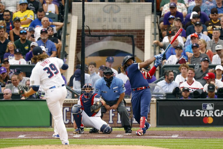 凄まじい当たりだったゲレーロJrのホームラン©Getty Images