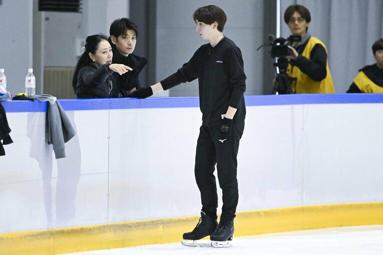 今季よりシニアに参戦するフィギュアジュニア世界王者の中田璃士（17歳）。関西アイスアリーナでの全日本強化合宿にて