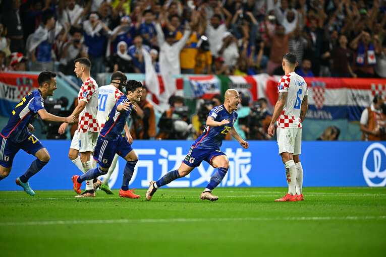 クロアチア戦の先制ゴール　©︎Takuya Kanako/JMPA