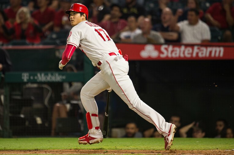 【未公開ショット多数！エンゼルス時代の秘蔵愛されショット】2018年の初々しい大谷（当時24歳／全20枚超）　©Nanae Suzuki