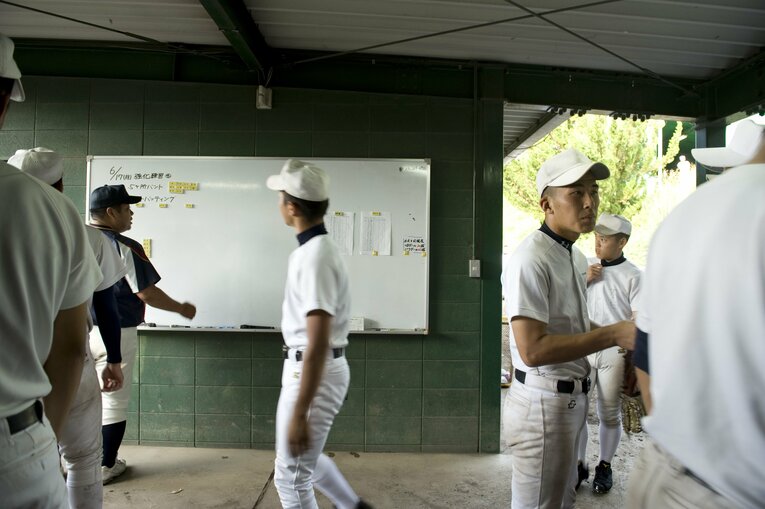 大阪桐蔭の練習風景（2013年）　©︎Miki Fukano