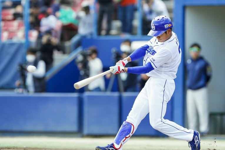 2019年3月、1年目の根尾　©Kiichi Matsumoto