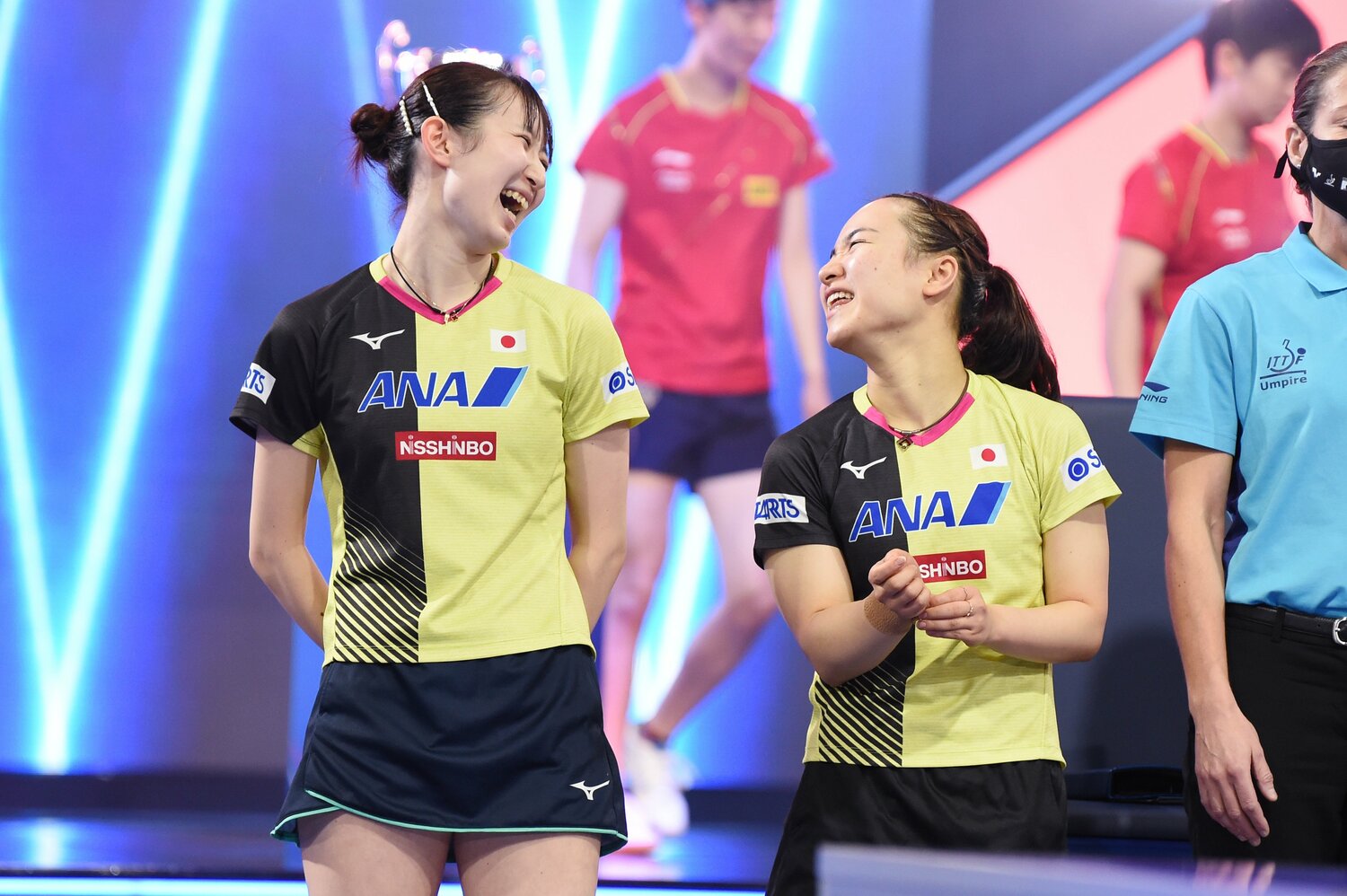 試合前は笑顔も多かったみまひな。再び巡ってくるだろうリベンジの時まで、成長することを誓った　©Itaru Chiba