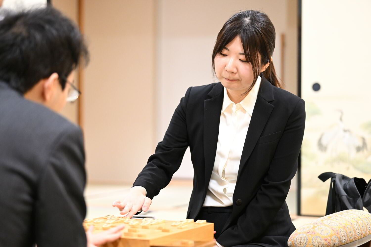 棋士編入試験第5局の西山　©Keiji Ishikawa