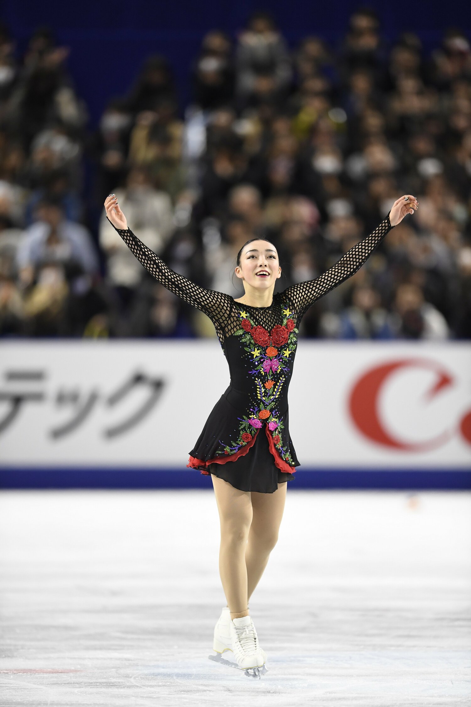 晴れやかな表情でフリーの演技を終えた本郷　©Asami Enomoto