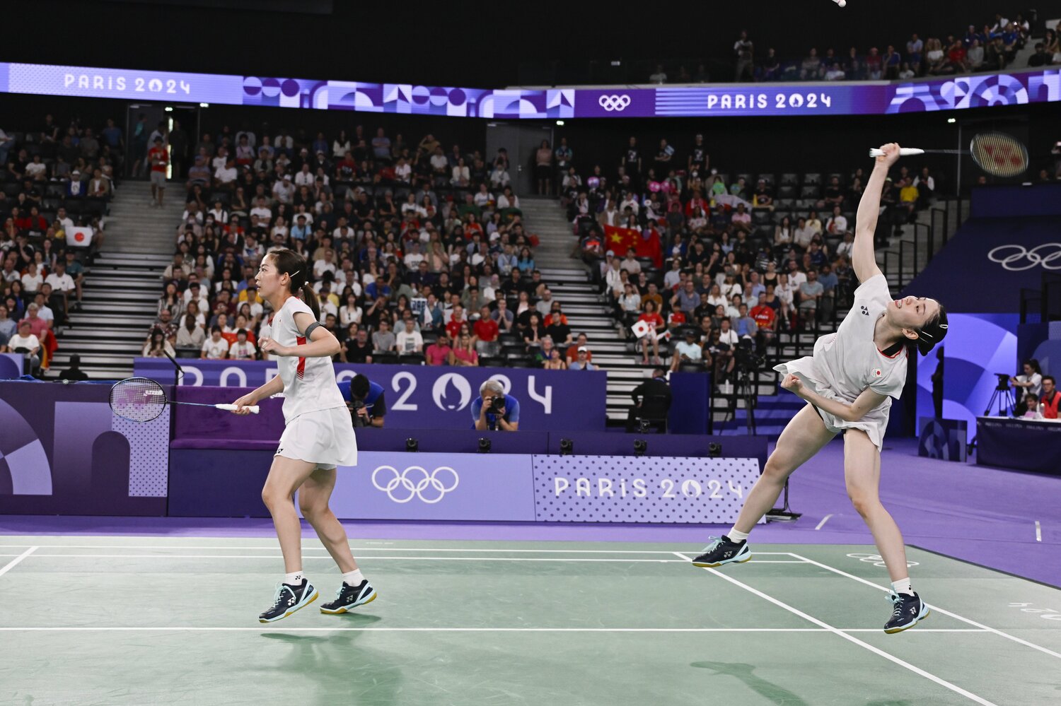 準決勝の中国ペアとの対戦。苦戦を強いられるシダマツ　©Asami Enomoto/JMPA