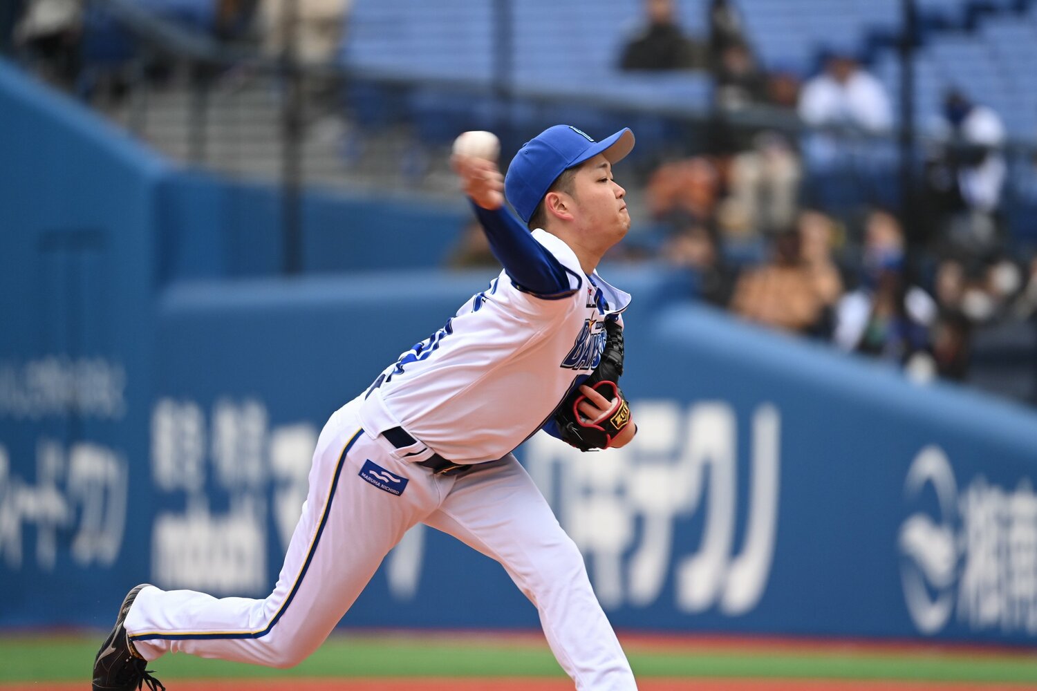 独特の腕の角度が自分の武器であることを再発見した石田　©Naoya Sanuki