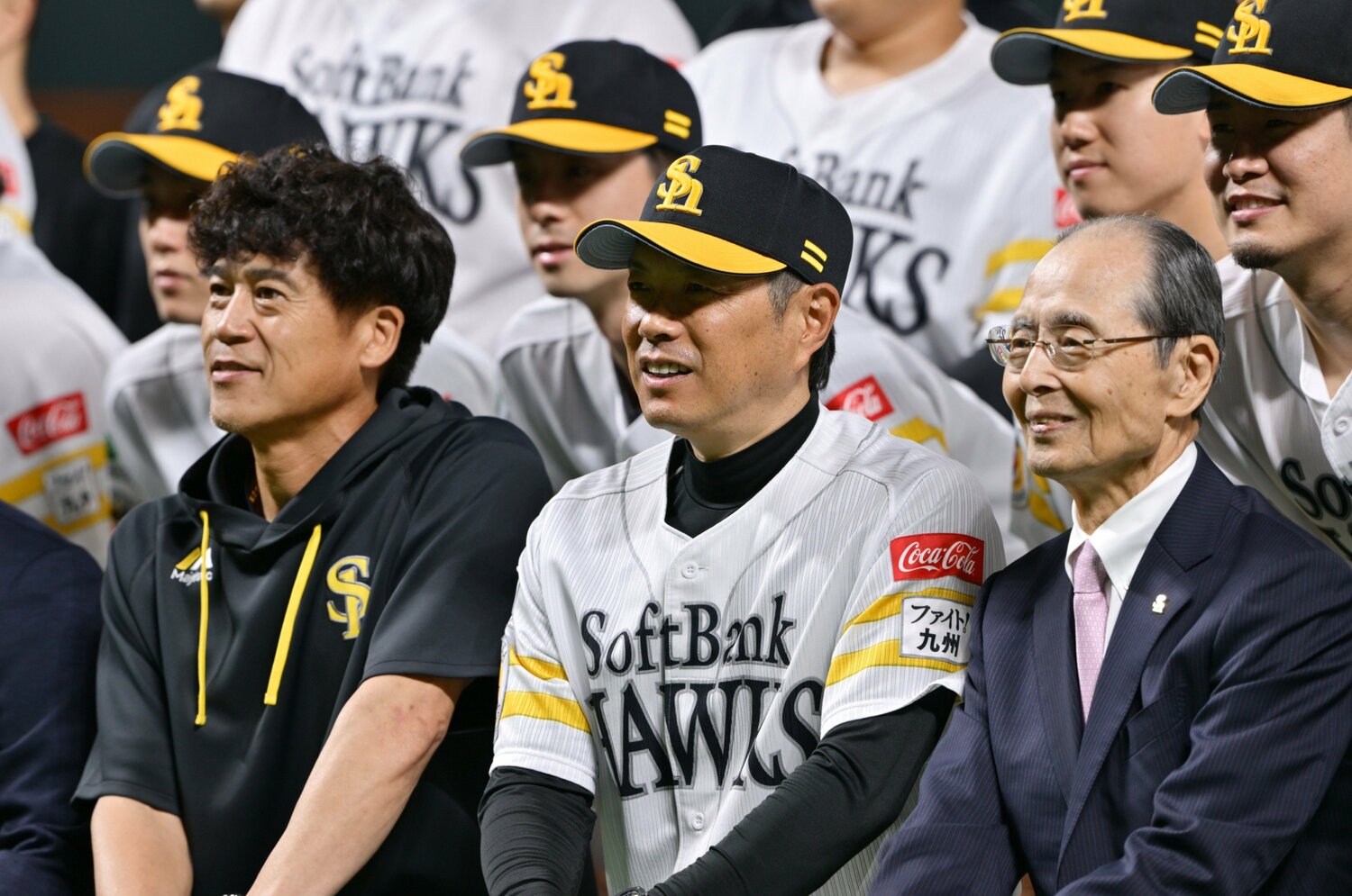 城島(左)、小久保(中)も、王(右)のさらなる“聖人発言”を証言した ©Hideki Sugiyama