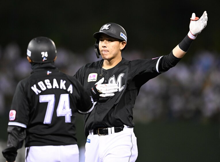 安田尚憲（2017年ドラフト1位）　©JIJI PRESS