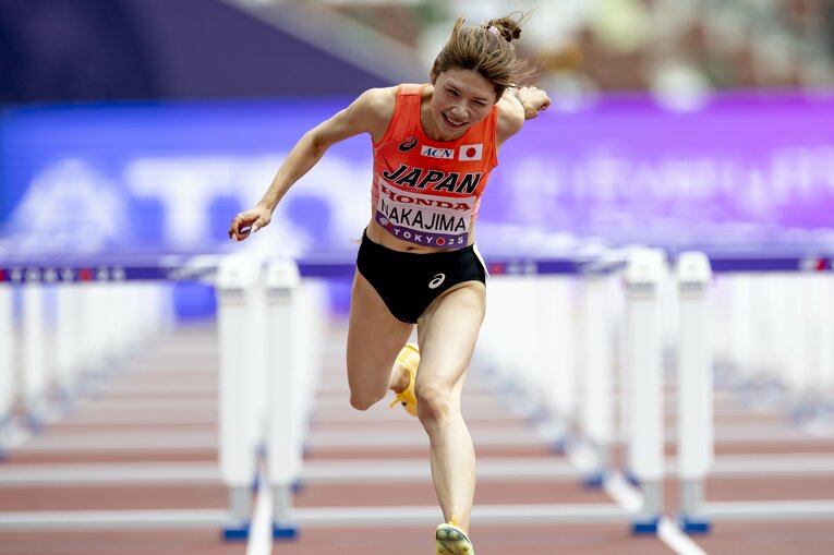 【東京世界陸上】100mハードル予選を走る中島ひとみ（長谷川体育施設）　©Kiichi Matsumoto