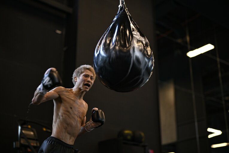 ピカソ戦直前、現地リヤドでの井上尚弥のジムワーク　©Hiroaki Finito Yamaguchi