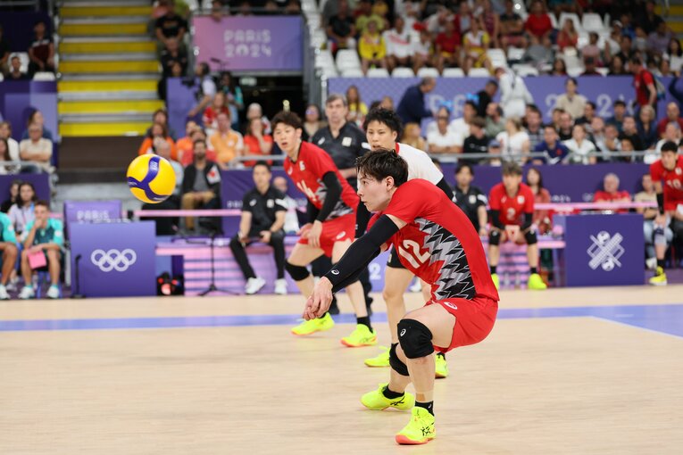 高橋藍（パリ五輪 ドイツ戦）©︎Kaoru Watanabe/JMPA