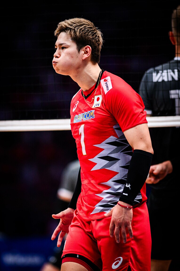 西田有志（VNL準々決勝カナダ戦）©︎Volleyball World