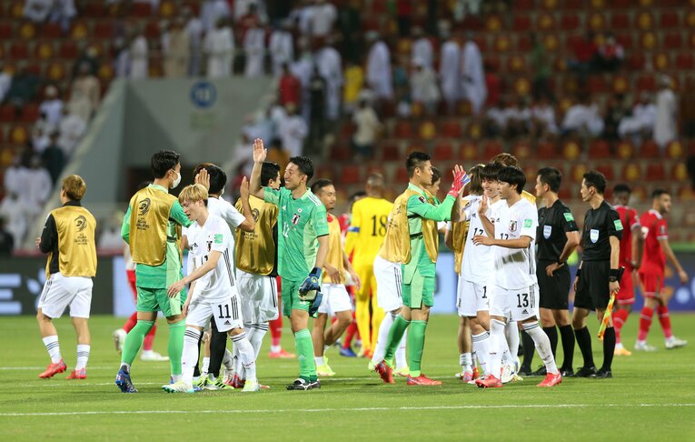 11月16日の最終予選オマーン戦（1－0で勝利）　©Getty Images