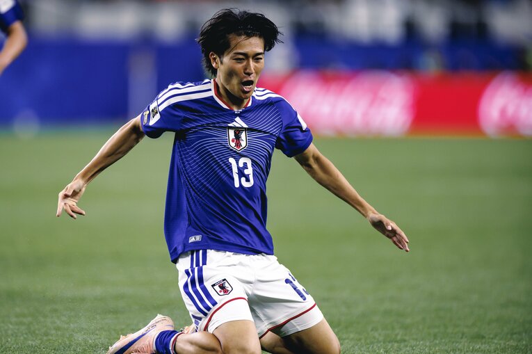 中村敬斗のオランダ戦ゴールの連続写真（10枚目／全16枚） ©Kiichi Matsumoto/JMPA