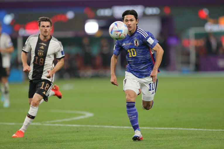 途中出場した南野　©Kaoru Watanabe/JMPA