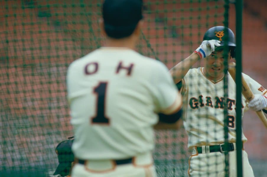 王貞治監督と現役時代の原辰徳　©Sports Graphic Number