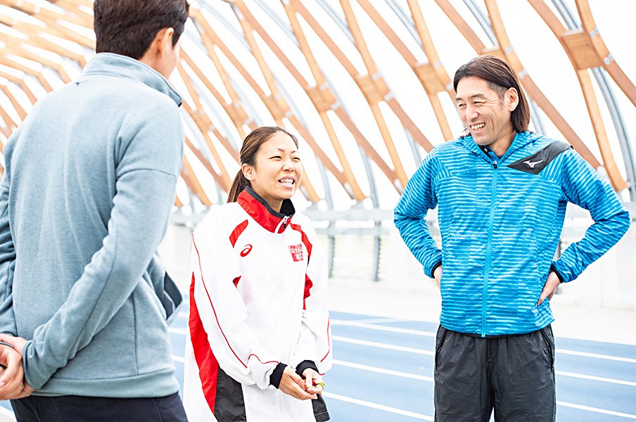 日本代表の高田千明と大森盛一コーチ。東京パラで叶えたいことを修造に語る。＜Number Web＞ photograph by Nanae Suzuki