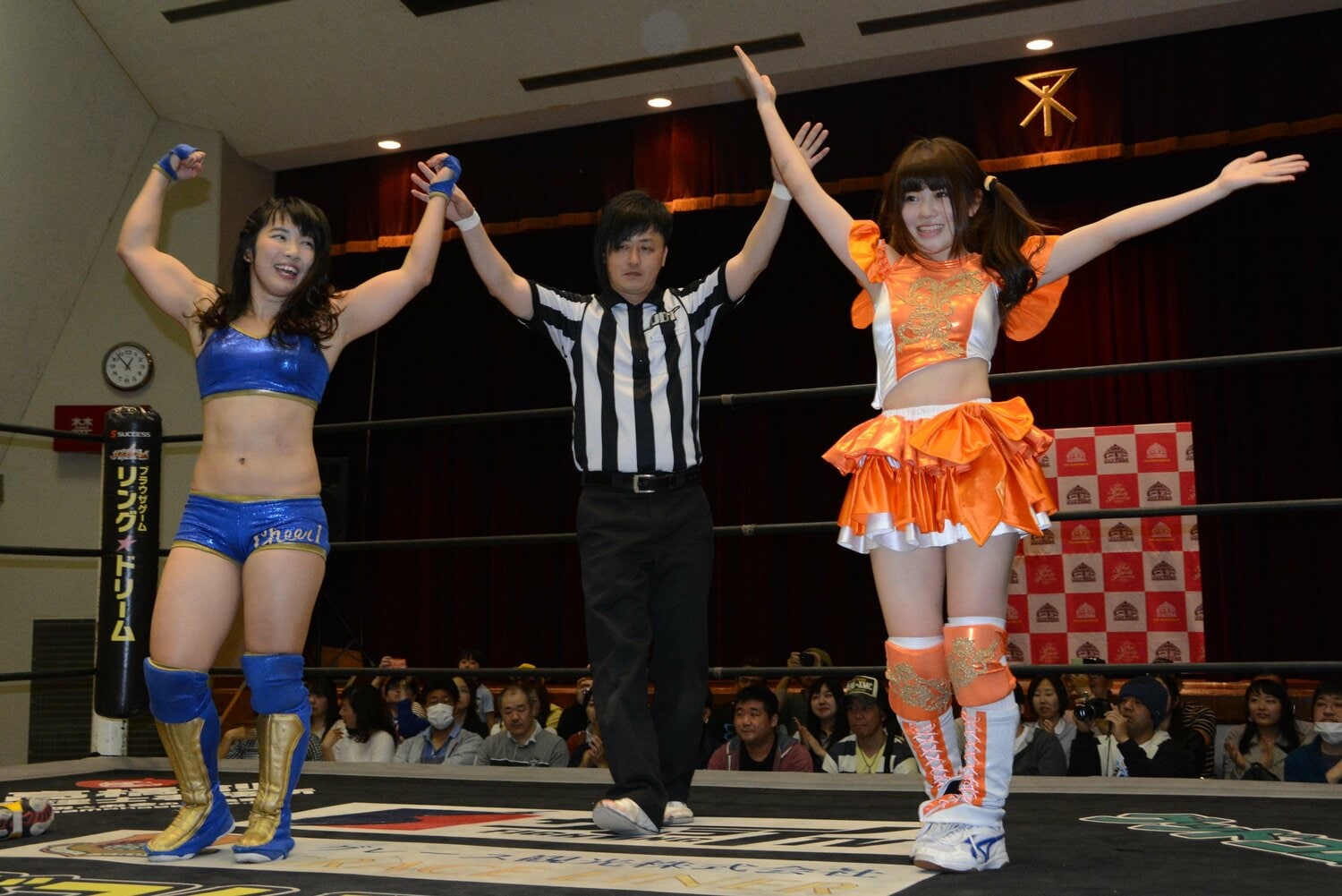 “筋肉アイドル”才木玲佳とともにタッグ王座を獲得した ©Norihiro Hashimoto