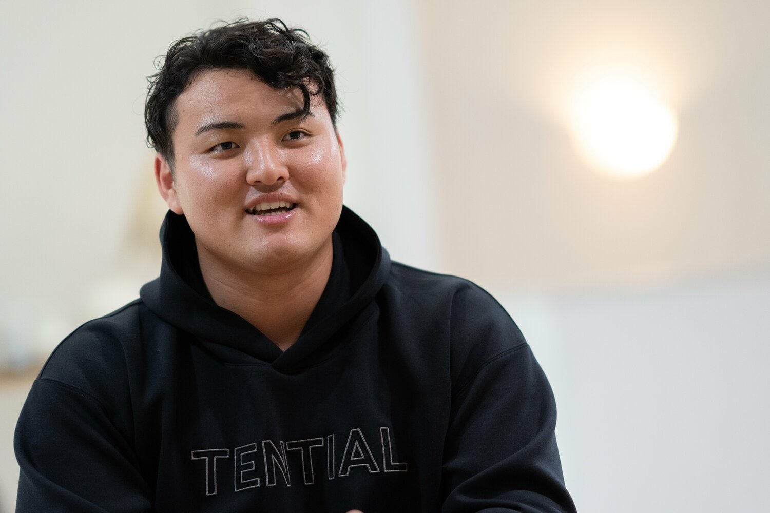 スタンフォード大学の佐々木麟太郎（20歳）。NumberWebの単独インタビューに応じた　©Shiro Miyake