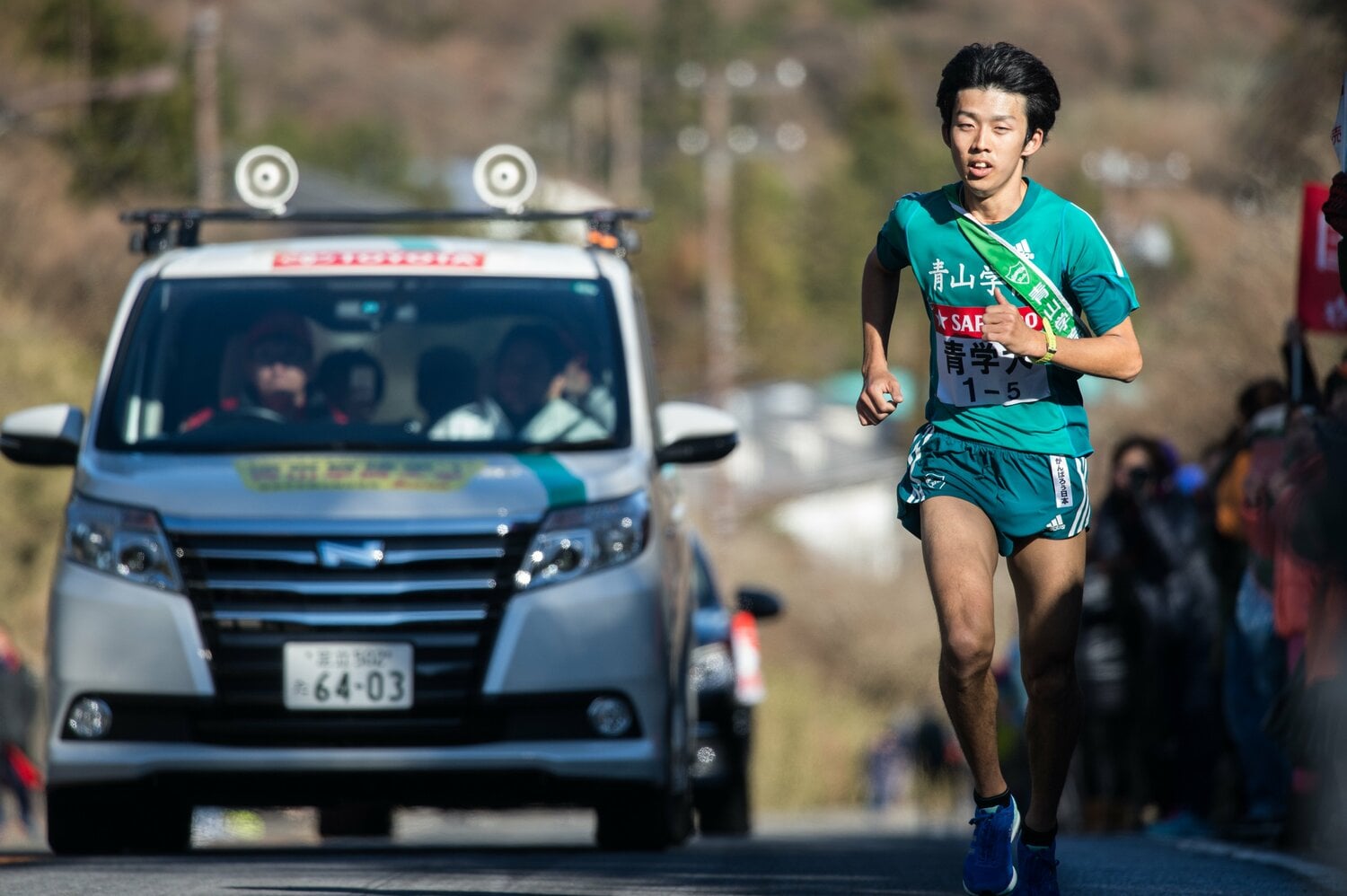 青学大初となる箱根駅伝3連覇のメンバーとなった貞永　©BUNGEISHUNJU
