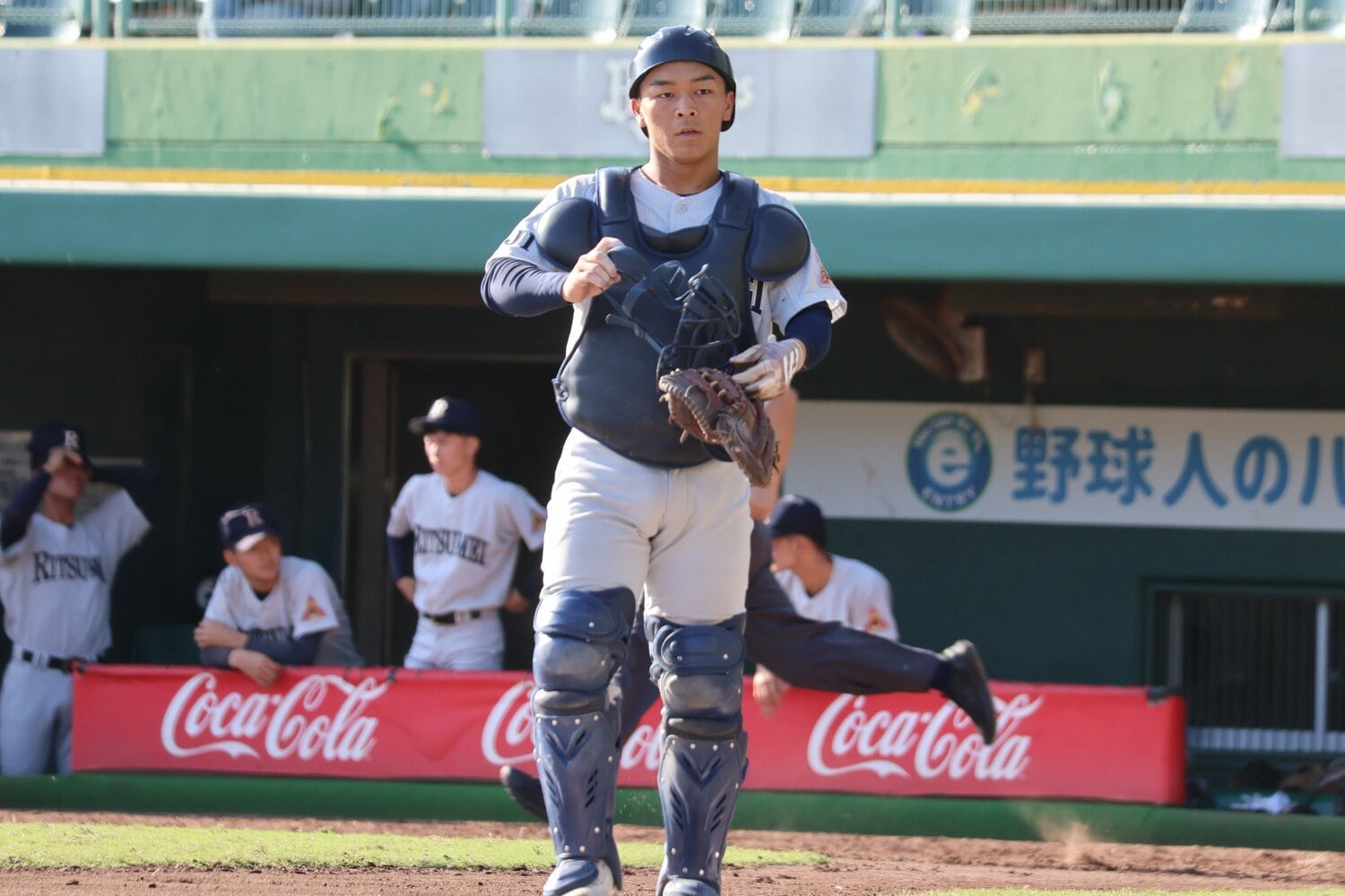 立命館宇治高の主将を務める伊藤捕手　©Fumi Sawai