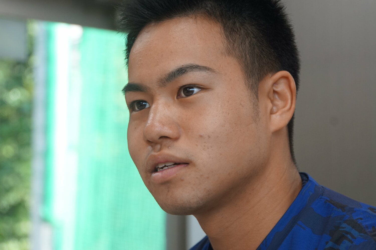 インタビューに応じた緒方漣 ©Kei Nakamura