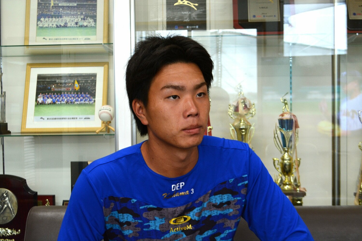 沖縄尚学の扇の要として昨夏の甲子園で優勝を果たした宜野座恵夢。今春から沖縄電力でプレーする ©Takarin Matsunaga